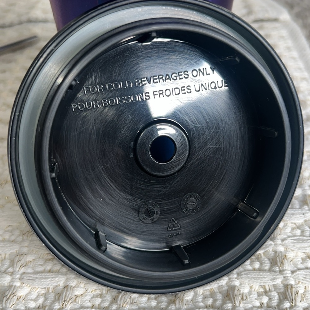 Starbucks Iridescent Blue Purple Stainless Steel Cold Tumbler 16oz RARE HTF - Picture 9 of 9